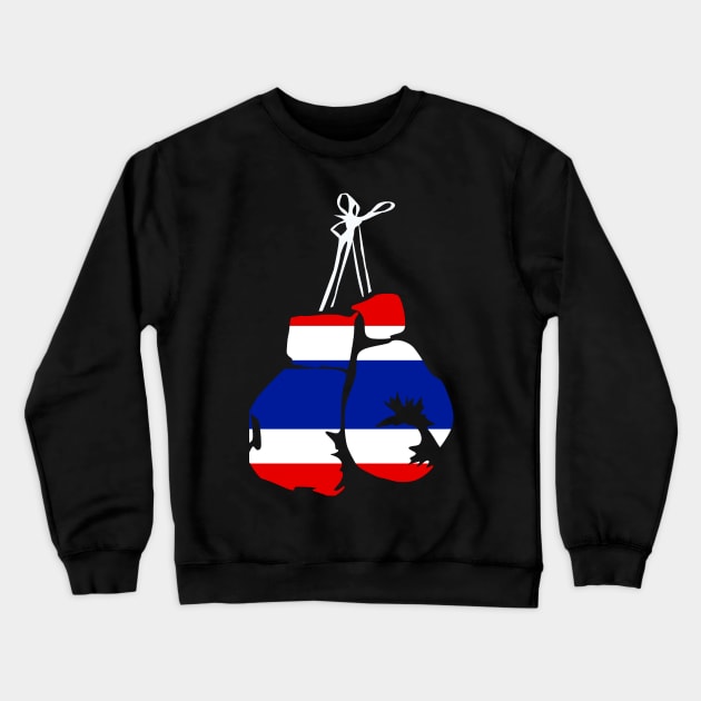 Thailand Boxing Gloves Thai Flag for Thai Boxing Crewneck Sweatshirt by Shirtttee